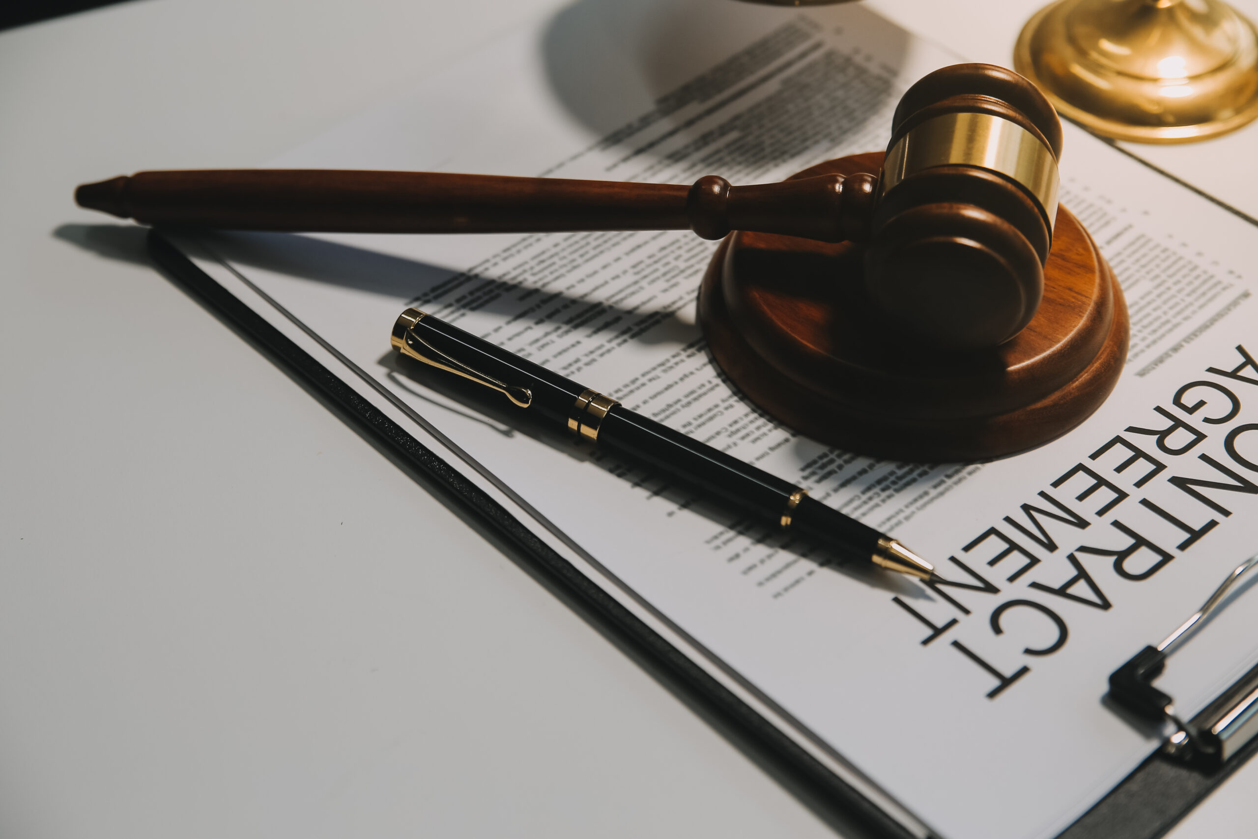 Lawyer, legal advisor, businessman brainstorming information on
